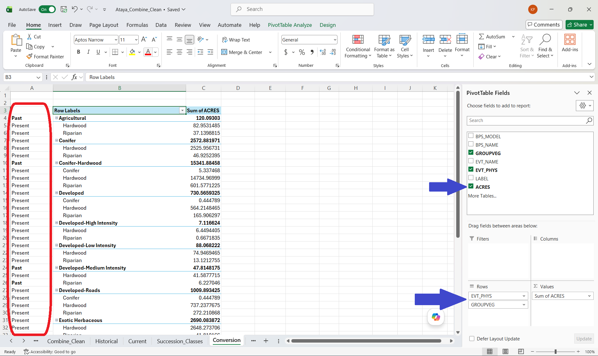 Switching order of fields